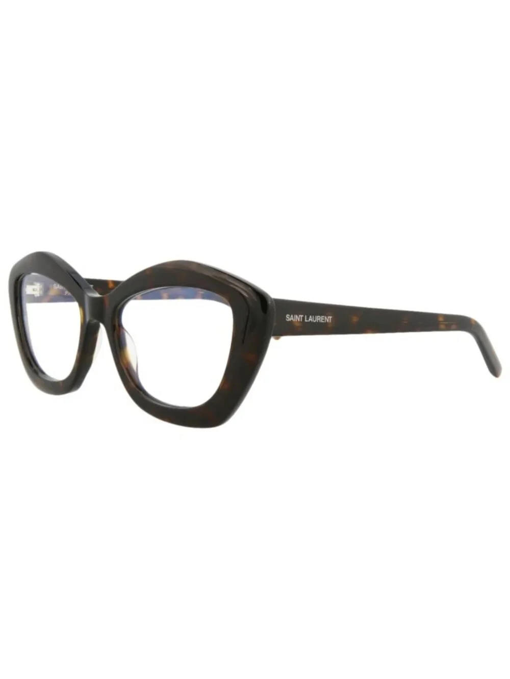 New Saint Laurent Women's Eyeglasses Cat Eye Acetate Frame Havana Havana